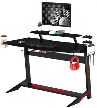 Gaming Computer Desk Gamer Desk Racing Carbon Optik black GT-008/8393