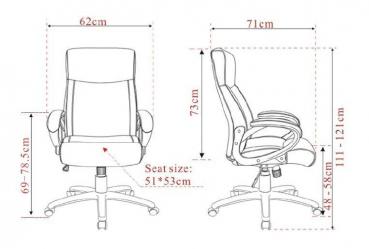 Office Swivel Chair Grey Fabric HLC-0311-1/2167