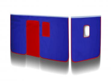 Vorhang Blau/Rot für Hochbett VH-1279