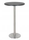 Stehtisch Bistrotisch Schwarz Rund Edelstahlfuß 60x60x105 M-BT105H/8414